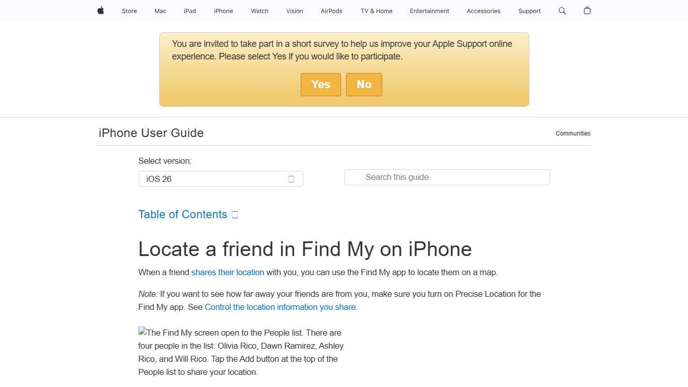 Locate a friend in Find My on iPhone - Apple Support